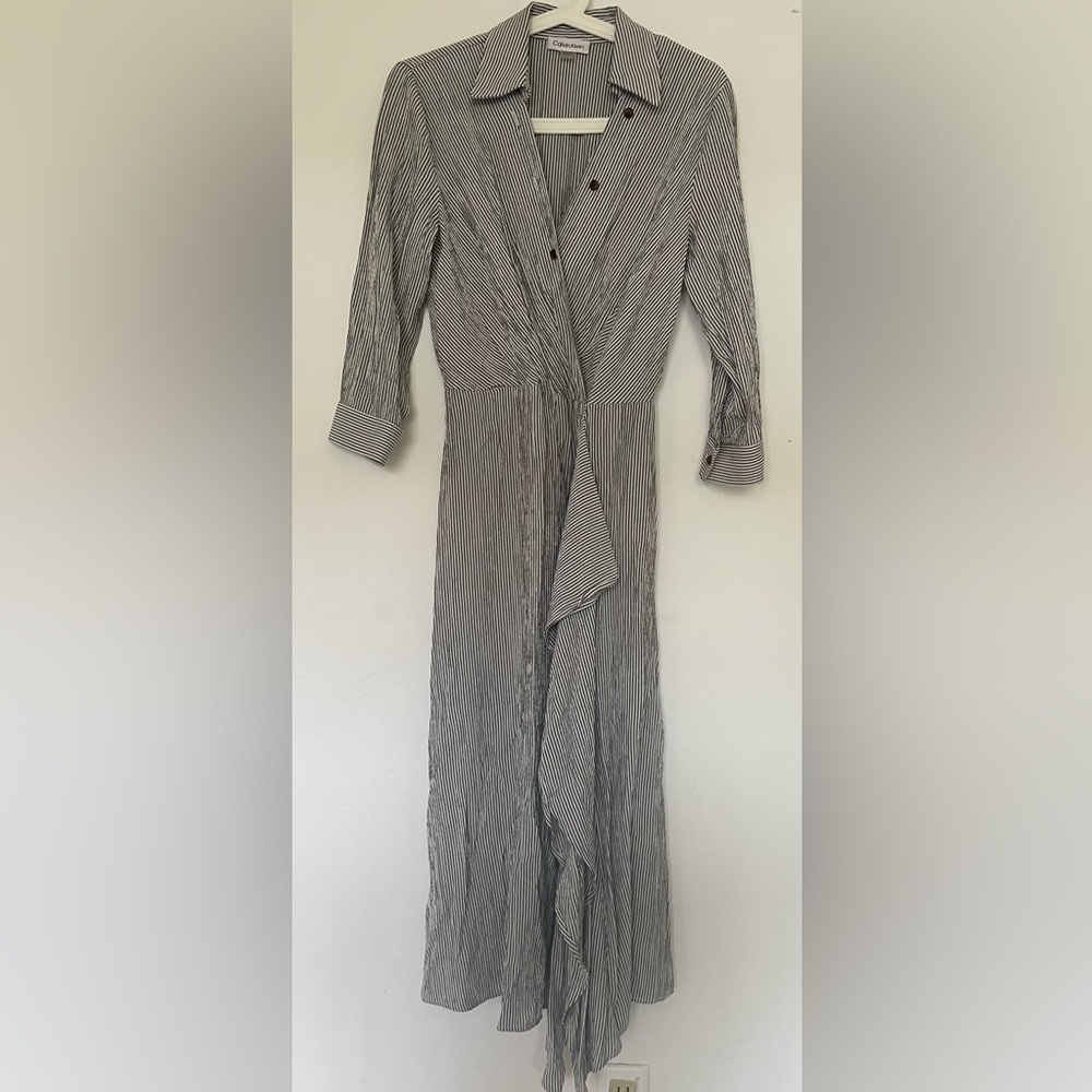 Calvin Klein gauze collard dress